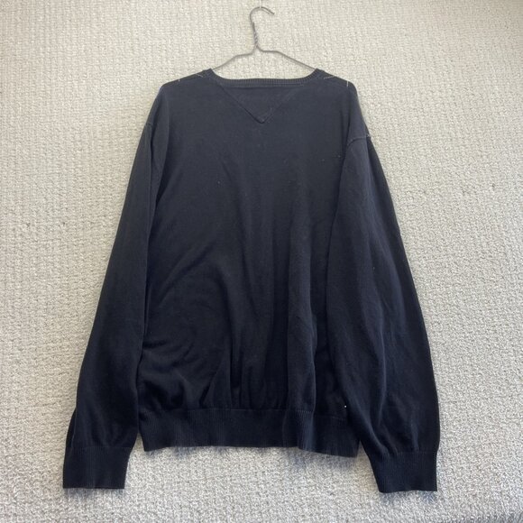 VTG Tommy Hilfiger Argyle Sweater Mens Purple / Black Diamond Dark Academia Read - Picture 10 of 11